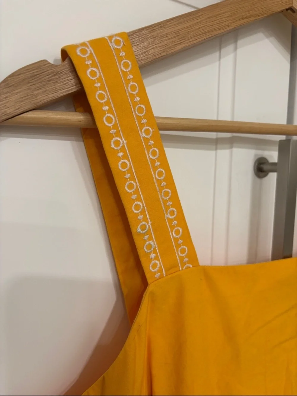 NWT J Crew Yellow Tiered Sundress with Embroidered Hem - Picture 2 of 6